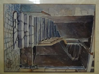 Etienne GAUDET (1891-1963)
Vieil escalier,...
