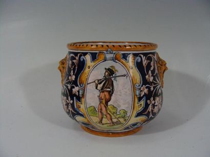 ULYSSE - BLOIS
Pot à anses en faience polychrome...