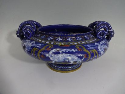 TORTAT - BLOIS
Vasque sur piédouche en faience...