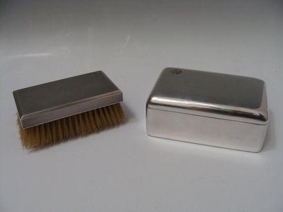 BROSSE en métal anglais Mappin&Webb et COFFRET...
