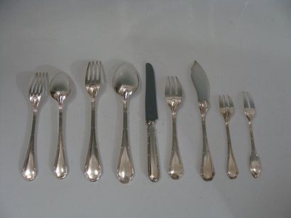 ERCUIS
Partie de ménagère en métal argenté...