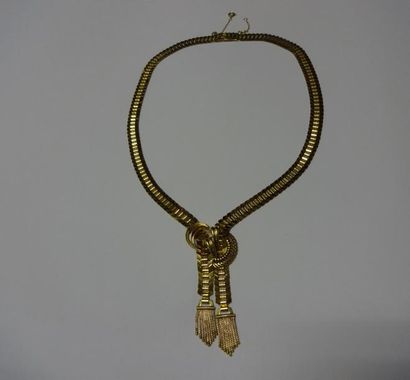 COLLIER cravate en or. 28,3g