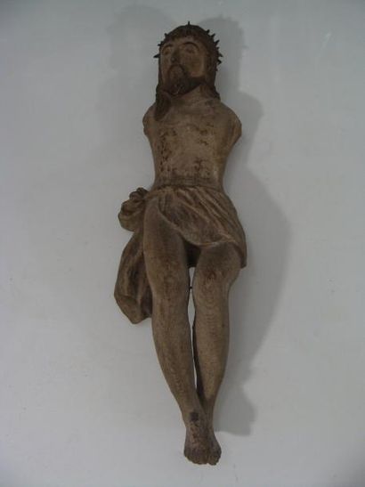 CHRIST en bois, bras manquants. Haut: 41...