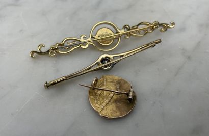 Set of three fancy brooches: Monet, FIX (central...