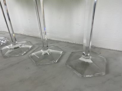 Set of 4 crystal glasses In the Val Saint-Lambert...