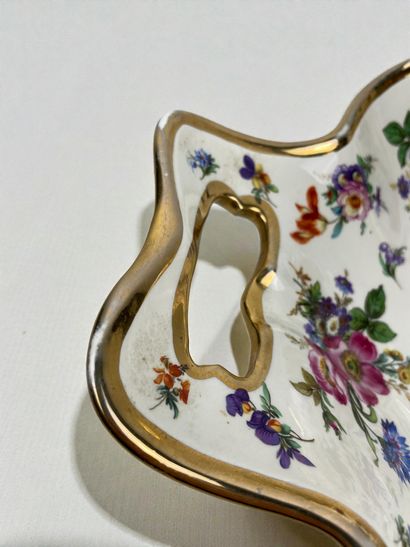Boch Frères Fleurs de Saxe dish 
Earthenware...