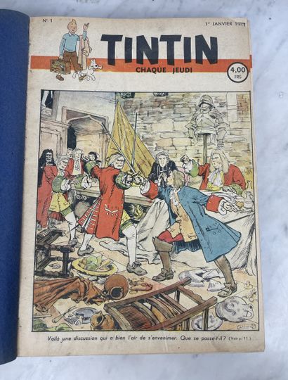 Le Journal de Tintin Cinq volumes reliés...