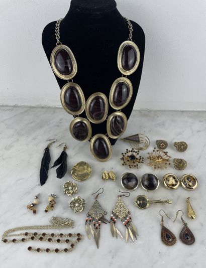 Costume jewelry set - Brown and gold tones
Coordinated...