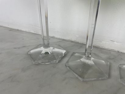 Set of 4 crystal glasses In the Val Saint-Lambert...