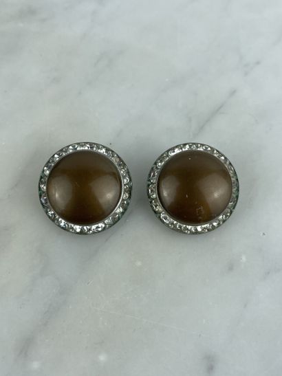 CORO - Pair of vintage ear clips, 1950s
Round...