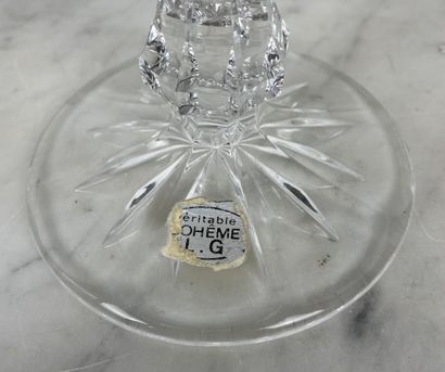 Bohemian crystal bonbonnière Mid 20th century
Cut-crystal...