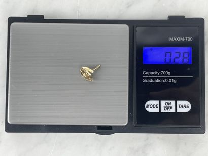 Pin in 18K (750 thousandths) yellow gold
Small...
