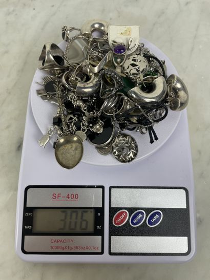 Lot of silver jewelry (800 & 925 hallmarks...