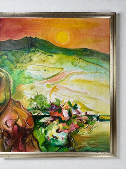 Enrico Visani (1938) - Bees at the sunset...