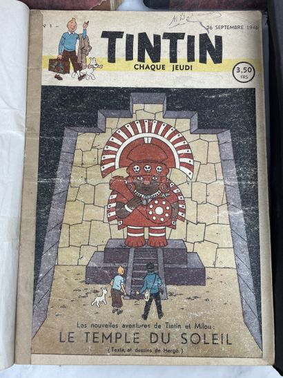 Le Journal de Tintin Cinq volumes reliés...