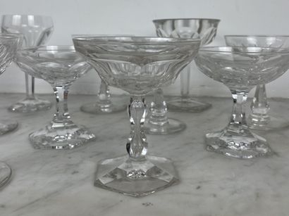 Belgian glassware Set of ten glasses, including...