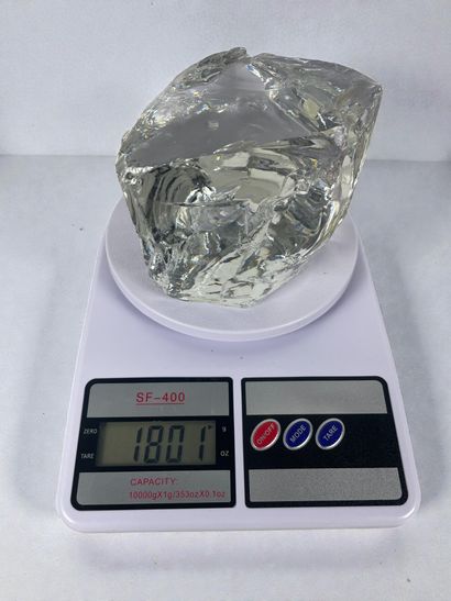 Carved free-form crystal block
Decorative...