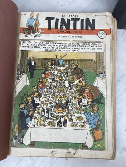 Le Journal de Tintin Cinq volumes reliés...
