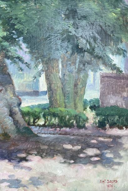 Antoine Daens (XX century) Le Vieux Tilleul,...