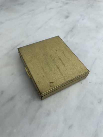 Vintage jewelry box in gilded metal with...