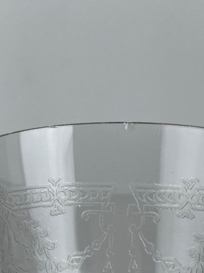 Belgian glassware Set of three Art Deco stemmed...