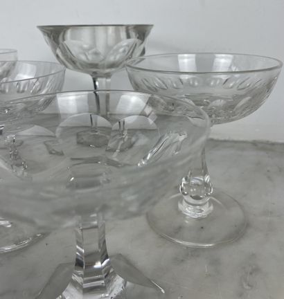 Belgian glassware Set of ten glasses, including...