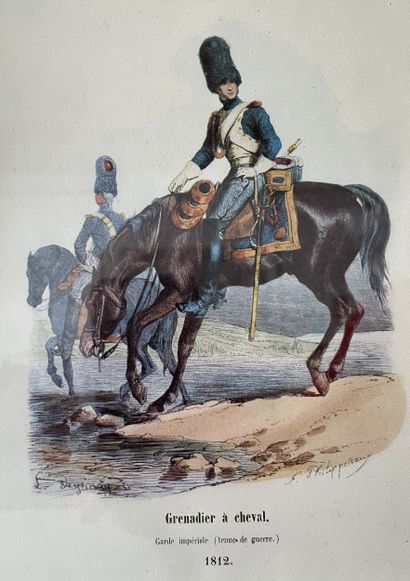 Set of 4 military engravings (XIX XX century)...