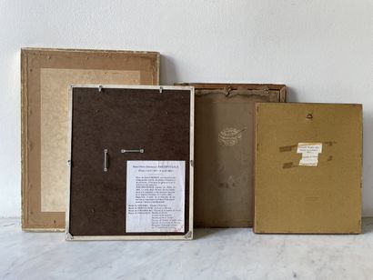 Set of 4 military engravings (XIX XX century)...