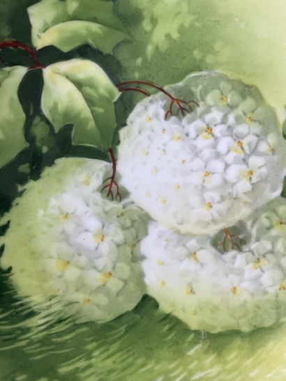 Three decorative plates in hand-painted Limoges...