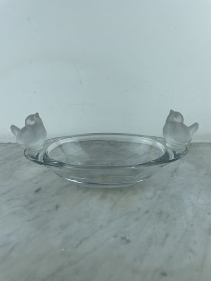 Sèvres France - Oval clear and frosted crystal...