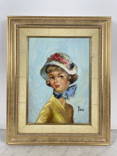 Parisian school Portrait of a young woman...