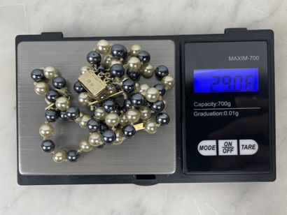 Silver bracelet (800 thousandths) with three...