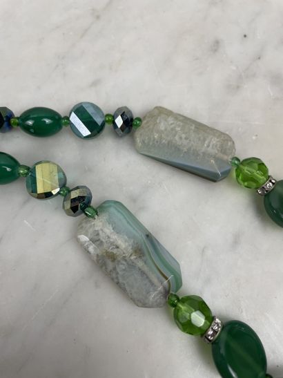 Fancy green necklace with various stones...