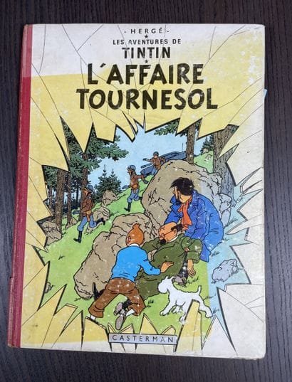 Hergé L'Affaire Tournesol Red back, 4 plates...