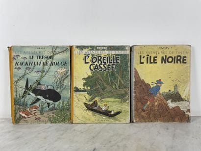 Hergé Tintin Set of 3 albums: Original color...