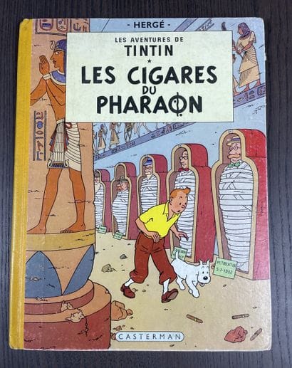 Hergé Les Cigares du Pharaon Original color...