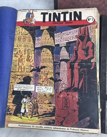 Le Journal de Tintin Cinq volumes reliés...