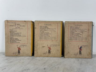 Hergé Tintin Set of 3 albums: Original color...