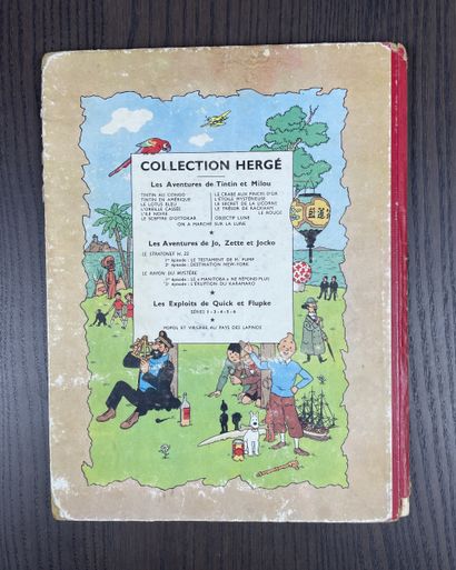 Tintin On a Moonwalk - Belgian original edition...