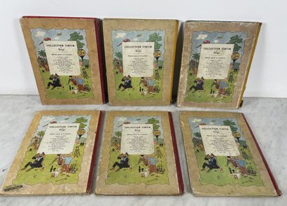 Hergé Tintin Set of 6 albums: Original B1...