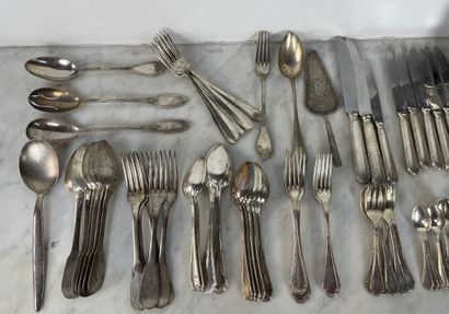 Manufactures diverses - Silverware lot: heterogeneous...