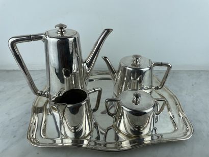 Wiskemann - Service à thé et café en métal...