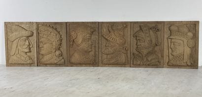 Europe, milieu XXe - Ensemble de six plaques...