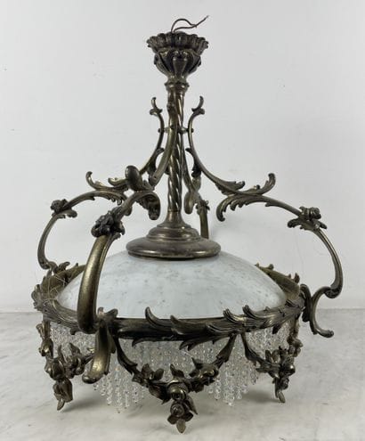 Plafonnier de style Louis XV/Rocaille, monture...