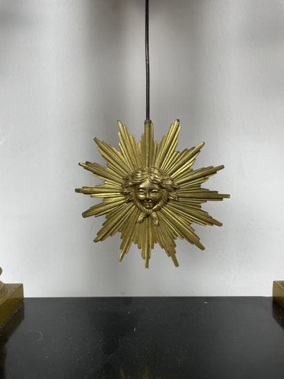 Empire style mantelpiece Portico clock and...