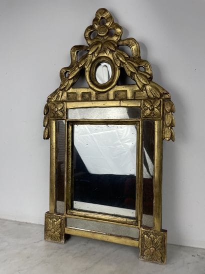 Louis XVI style pediment mirror End of 18th...