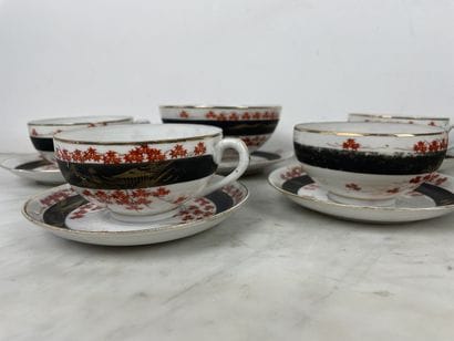 Tea/dessert set Japan, in the Kutani taste,...
