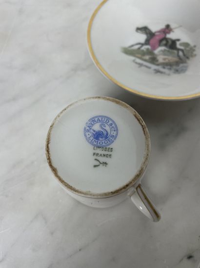 Raynaud Limoges hard porcelain Set of coffee...
