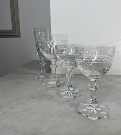 France / Belgium, XX century Crystal glass...