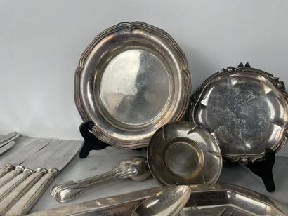Manufactures diverses - Silverware lot: heterogeneous...